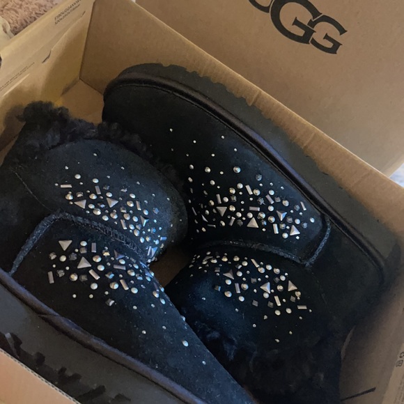 ugg w classic galaxy bling mini Sz 7 - Picture 3 of 4